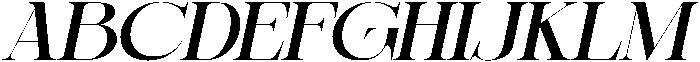 Sherlock Medium Extra Expanded Slanted otf (500) Font UPPERCASE