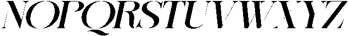 Sherlock Medium Extra Expanded Slanted otf (500) Font UPPERCASE