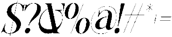 Sherlock Medium Semi Condensed Slanted otf (500) Font OTHER CHARS