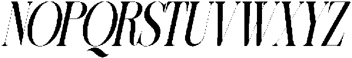 Sherlock Medium Ultra Condensed Slanted otf (500) Font UPPERCASE