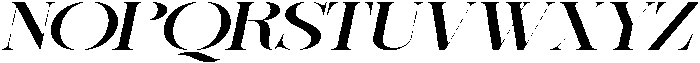 Sherlock Medium Ultra Expanded Slanted otf (500) Font UPPERCASE