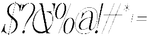 Sherlock Thin Condensed Slanted otf (100) Font OTHER CHARS
