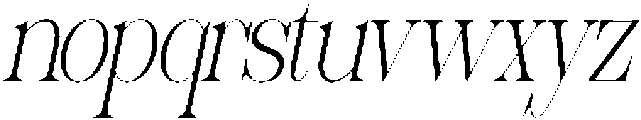 Sherlock Thin Condensed Slanted otf (100) Font LOWERCASE