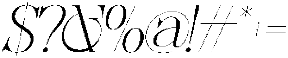 Sherlock Thin Expanded Slanted otf (100) Font OTHER CHARS