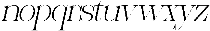 Sherlock Thin Expanded Slanted otf (100) Font LOWERCASE