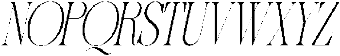 Sherlock Thin Extra Condensed Slanted otf (100) Font UPPERCASE