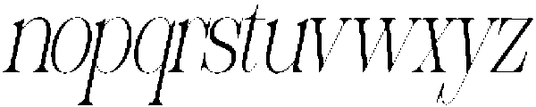 Sherlock Thin Extra Condensed Slanted otf (100) Font LOWERCASE