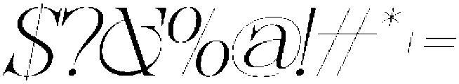 Sherlock Thin Extra Expanded Slanted otf (100) Font OTHER CHARS
