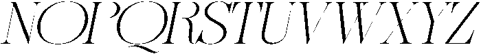 Sherlock Thin Extra Expanded Slanted otf (100) Font UPPERCASE