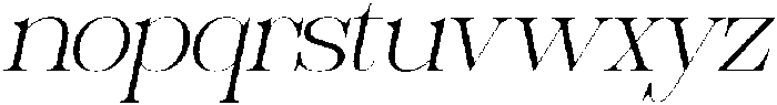 Sherlock Thin Extra Expanded Slanted otf (100) Font LOWERCASE