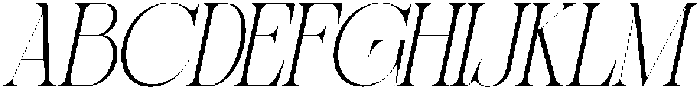 Sherlock Thin Semi Condensed Slanted otf (100) Font UPPERCASE
