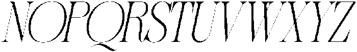 Sherlock Thin Semi Condensed Slanted otf (100) Font UPPERCASE