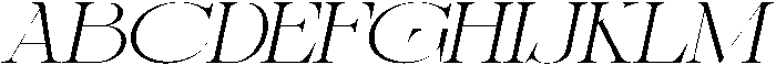 Sherlock Thin Ultra Expanded Slanted otf (100) Font UPPERCASE