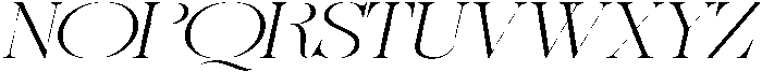 Sherlock Thin Ultra Expanded Slanted otf (100) Font UPPERCASE