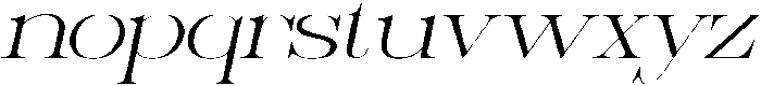 Sherlock Thin Ultra Expanded Slanted otf (100) Font LOWERCASE
