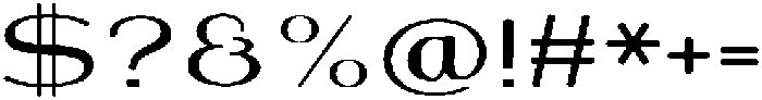 Shiftea BoldExpanded otf (700) Font OTHER CHARS