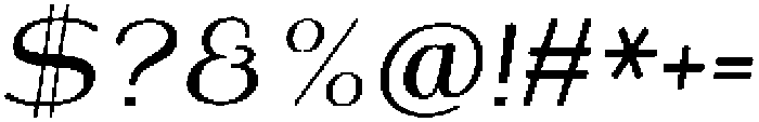 Shiftea BoldSemiCondIta otf (700) Font OTHER CHARS