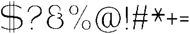 Shiftea Condensed otf (400) Font OTHER CHARS