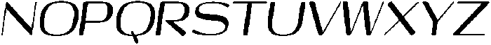 Shiftea ExtBdCondIta otf (400) Font UPPERCASE