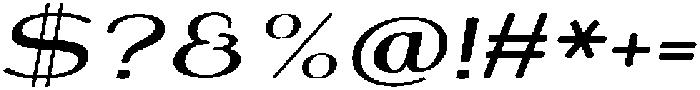 Shiftea ExtBdExpIta otf (400) Font OTHER CHARS