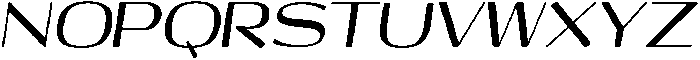 Shiftea ExtBdSemiCondIta otf (400) Font UPPERCASE