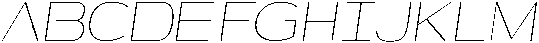 Shiftea ExtLtCondIta otf (400) Font UPPERCASE