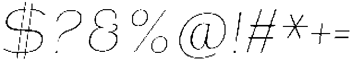 Shiftea ExtLtSemiCondIta otf (400) Font OTHER CHARS