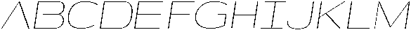 Shiftea ExtLtSemiCondIta otf (400) Font UPPERCASE