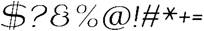 Shiftea MediumItalic otf (500) Font OTHER CHARS