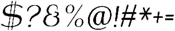 Shiftea SemBdCondIta otf (400) Font OTHER CHARS