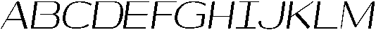 Shiftea SemBdCondIta otf (400) Font UPPERCASE