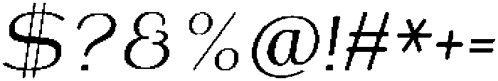 Shiftea SemBdSemiCondIta otf (400) Font OTHER CHARS