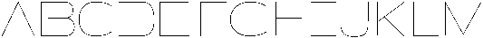 Shiftea ThinCondensed otf (100) Font UPPERCASE