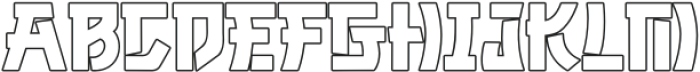 Shikaru Outline otf (400) Font UPPERCASE