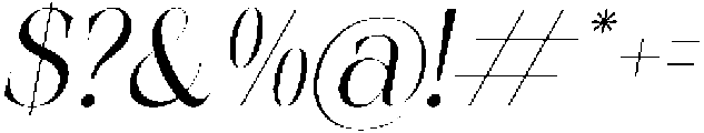 Shine Heels Italic otf (400) Font OTHER CHARS