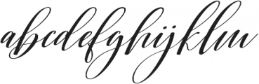Shington Script otf (400) Font LOWERCASE