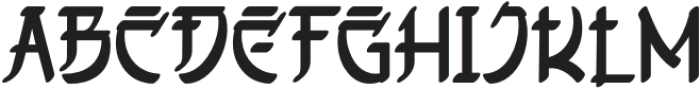 Shirouga-Regular otf (400) Font UPPERCASE