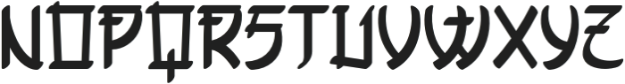 Shirouga-Regular otf (400) Font UPPERCASE