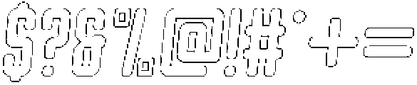 Shkola Circular Outline Italic otf (400) Font OTHER CHARS