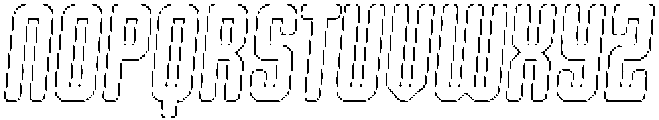 Shkola Circular Outline Italic otf (400) Font LOWERCASE