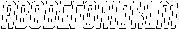 Shkola Outline Italic otf (400) Font UPPERCASE