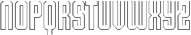 Shkola Outline otf (400) Font LOWERCASE