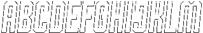 Shkola Rounded Outline Italic otf (400) Font UPPERCASE