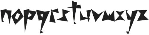 Shock Value Spike Alt otf (400) Font LOWERCASE
