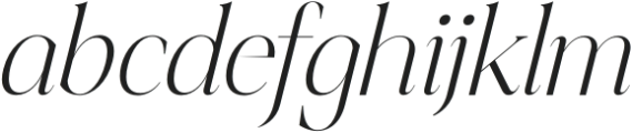 Shoftime Italic otf (400) Font LOWERCASE