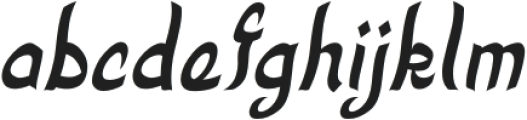 Shokhiful Slant otf (400) Font LOWERCASE