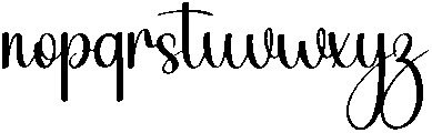 Shopia Regular otf (400) Font LOWERCASE