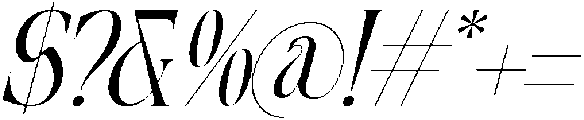 Shortened Connection Italic otf (400) Font OTHER CHARS