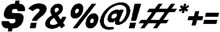 Shout Back Italic otf (400) Font OTHER CHARS