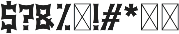 Shuriken Regular otf (400) Font OTHER CHARS
